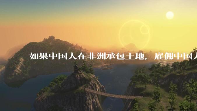 如果中国人在非洲承包土地，雇佣中国人大规模种粮食，可行吗？